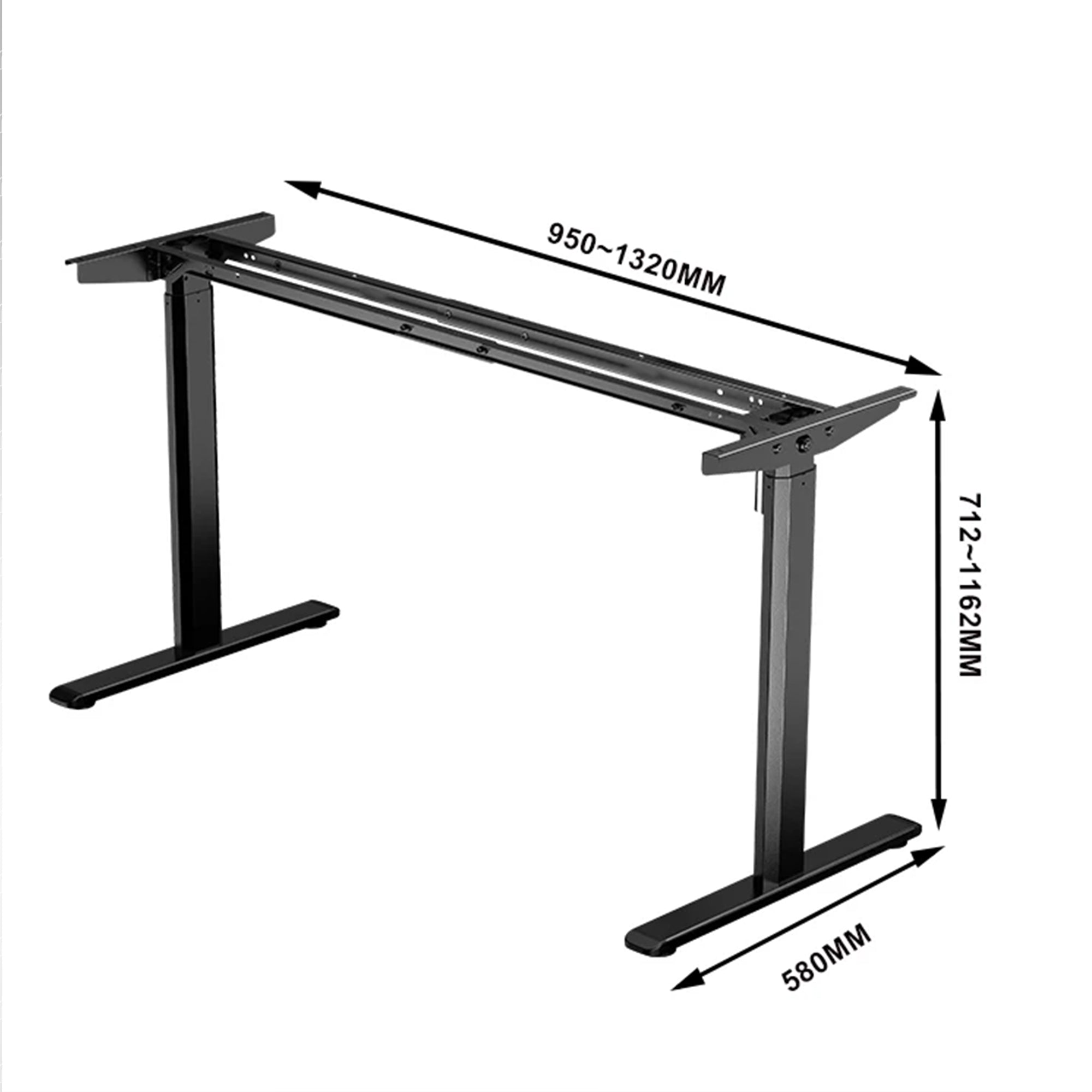 Height adjustable table frame extended width single motor standing desk for gaming computer office furniture use ONLY FRAME wood not include maximustronics lahore