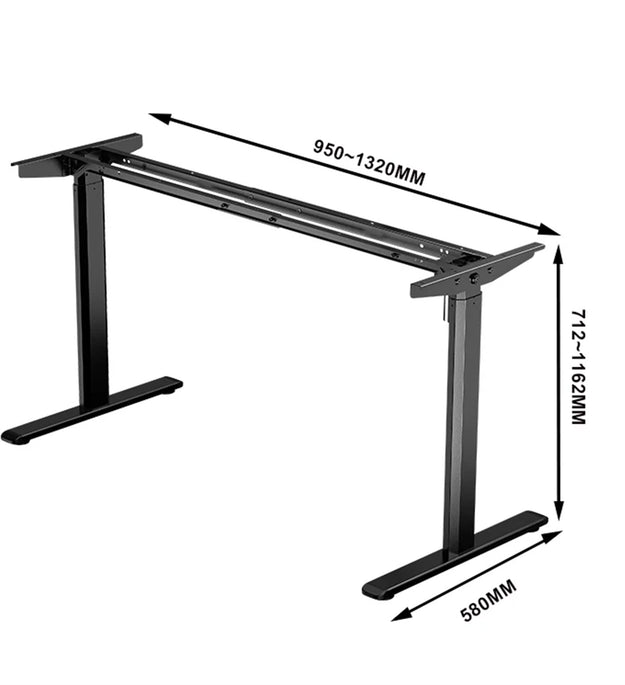 Double Motor Electric Height adjustable table frame extended width dual motor standing desk for gaming computer office use ONLY FRAME wood not include