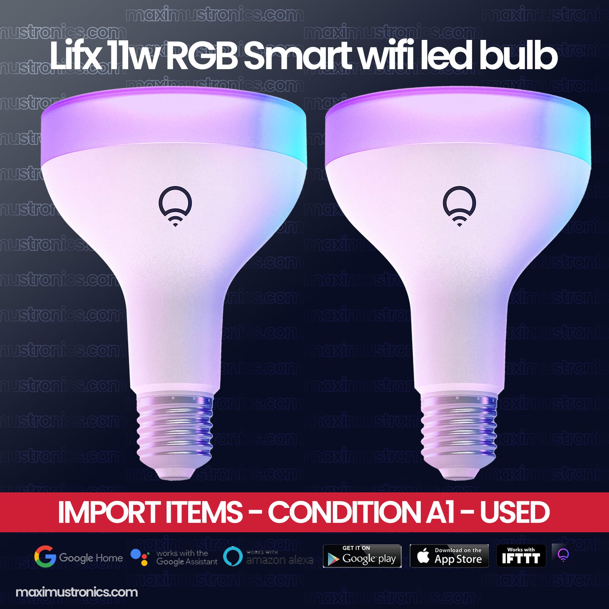 Lifx 11w BR30 RGB Smart wifi led bulb 1100 Lumens Temp 1500K to 9000K - USA high quality branded import items condition almost fine