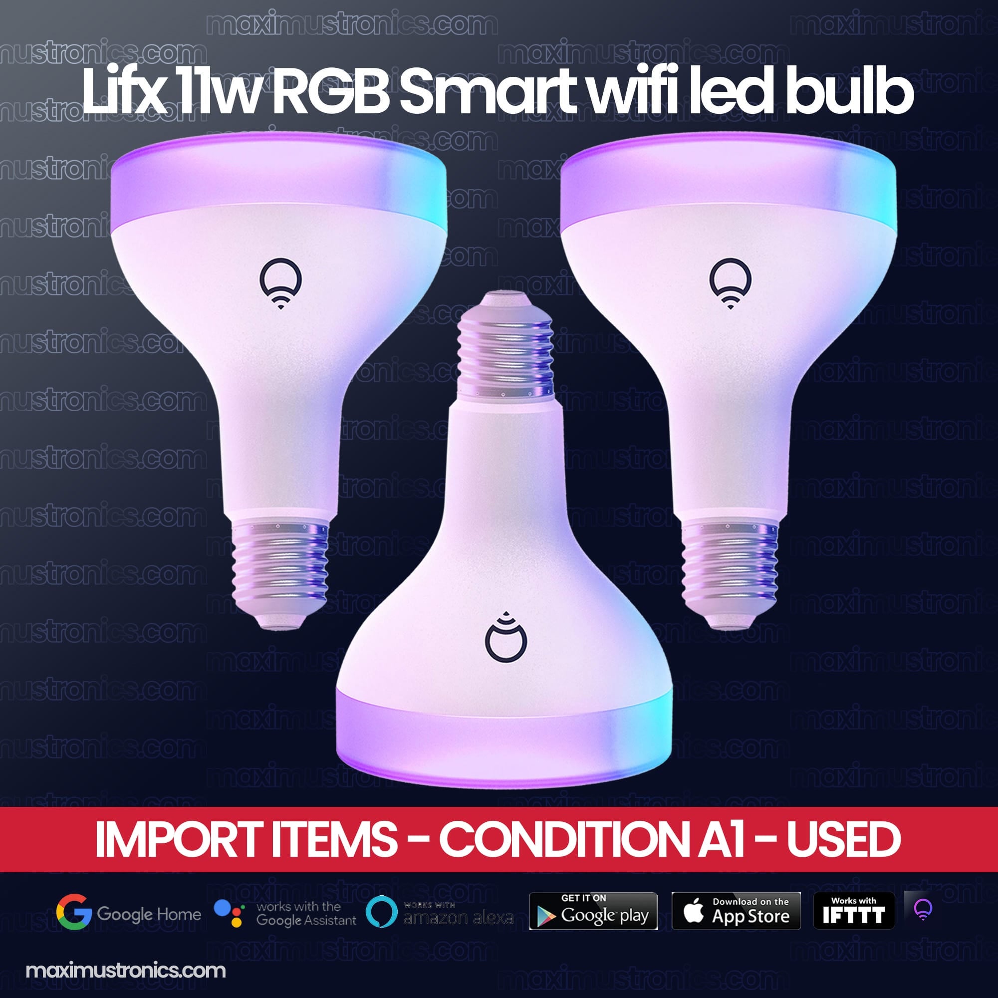 Lifx 11w BR30 RGB Smart wifi led bulb 1100 Lumens Temp 1500K to 9000K - USA high quality branded import items condition almost fine