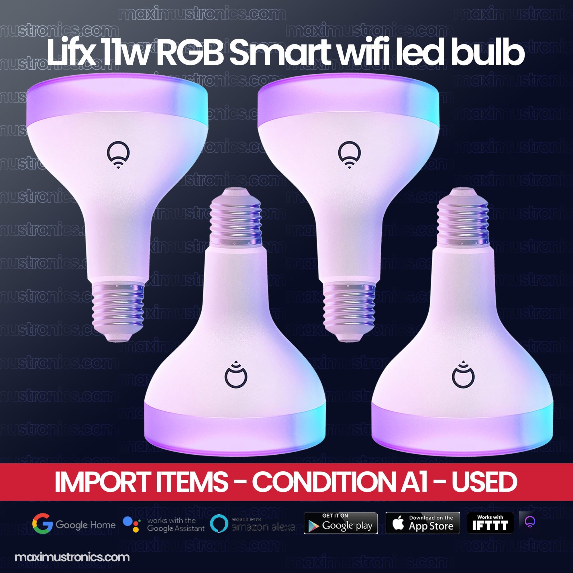 Lifx 11w BR30 RGB Smart wifi led bulb 1100 Lumens Temp 1500K to 9000K - USA high quality branded import items condition almost fine