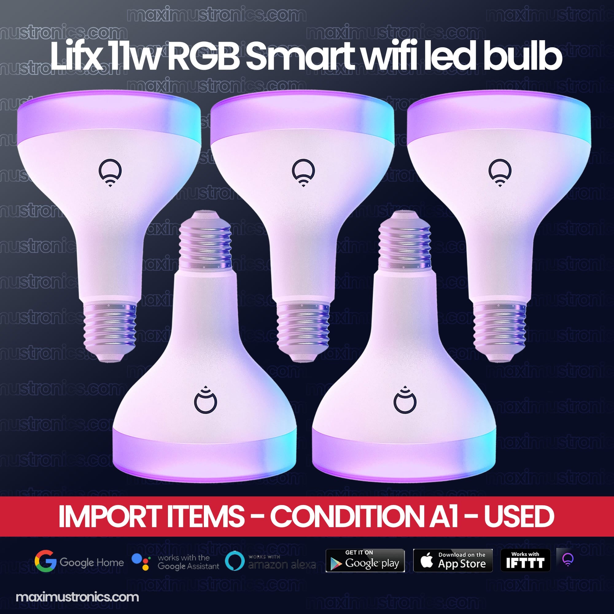 Lifx 11w BR30 RGB Smart wifi led bulb 1100 Lumens Temp 1500K to 9000K - USA high quality branded import items condition almost fine