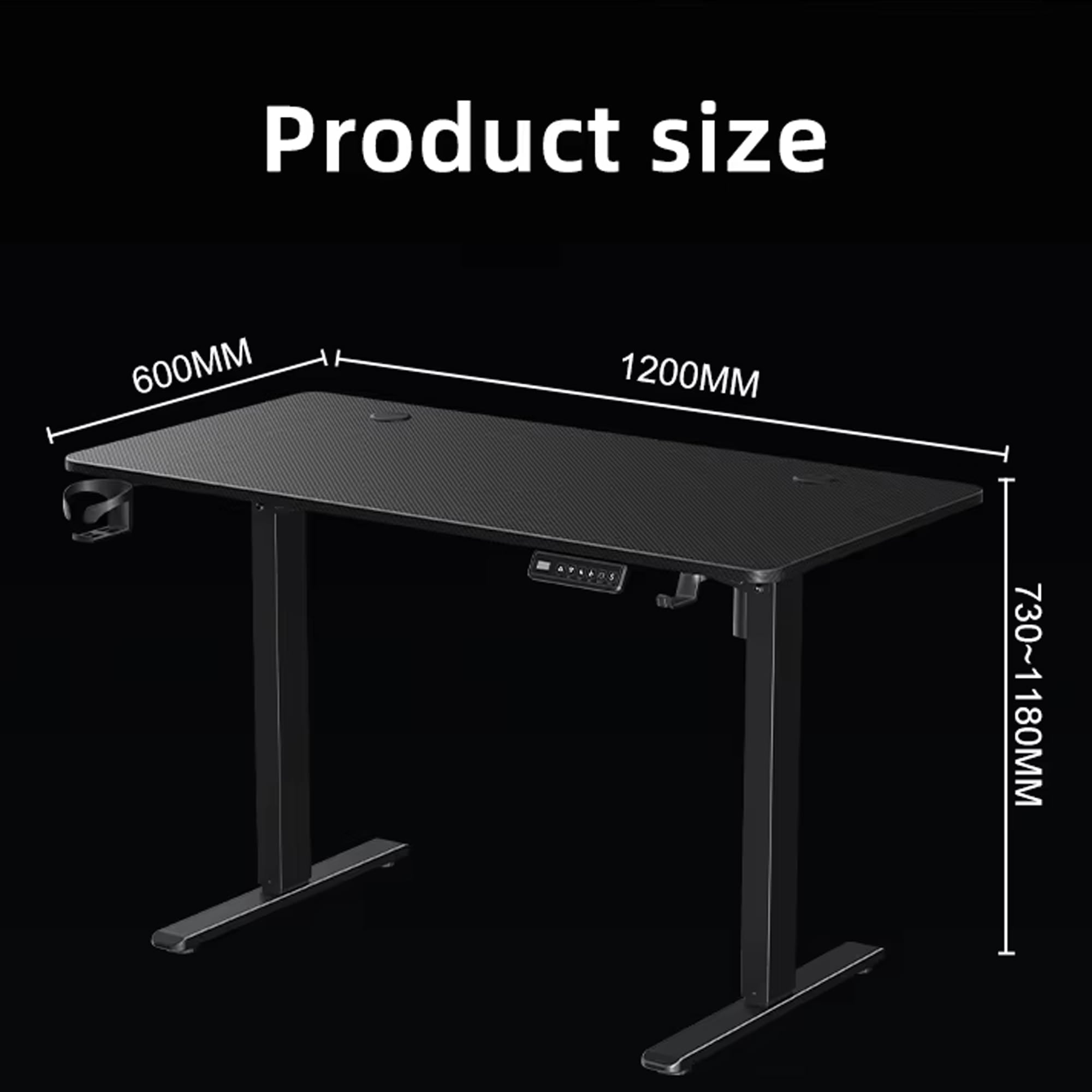 Height adjustable table single motor standing desk for gaming computer table or office use maximustronics