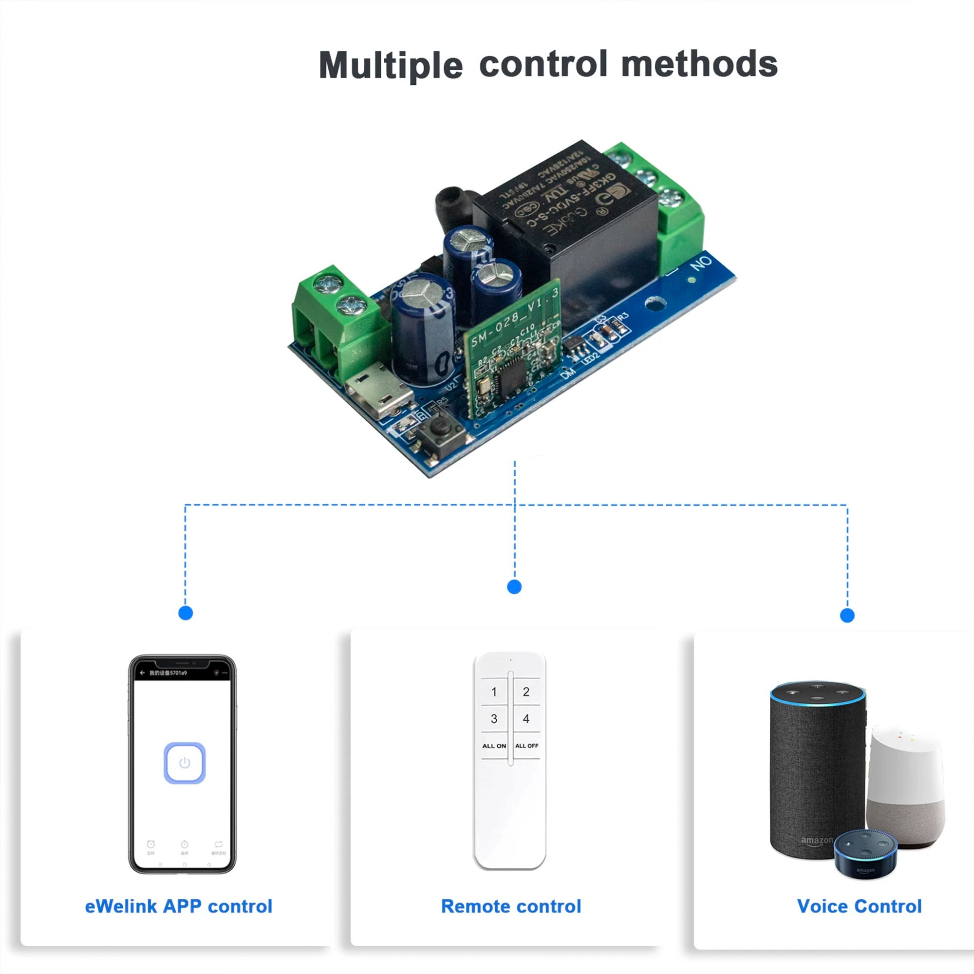 12v Ewelink 1ch smart wifi DC switch for electric rimlock or gate lock or digital circuits