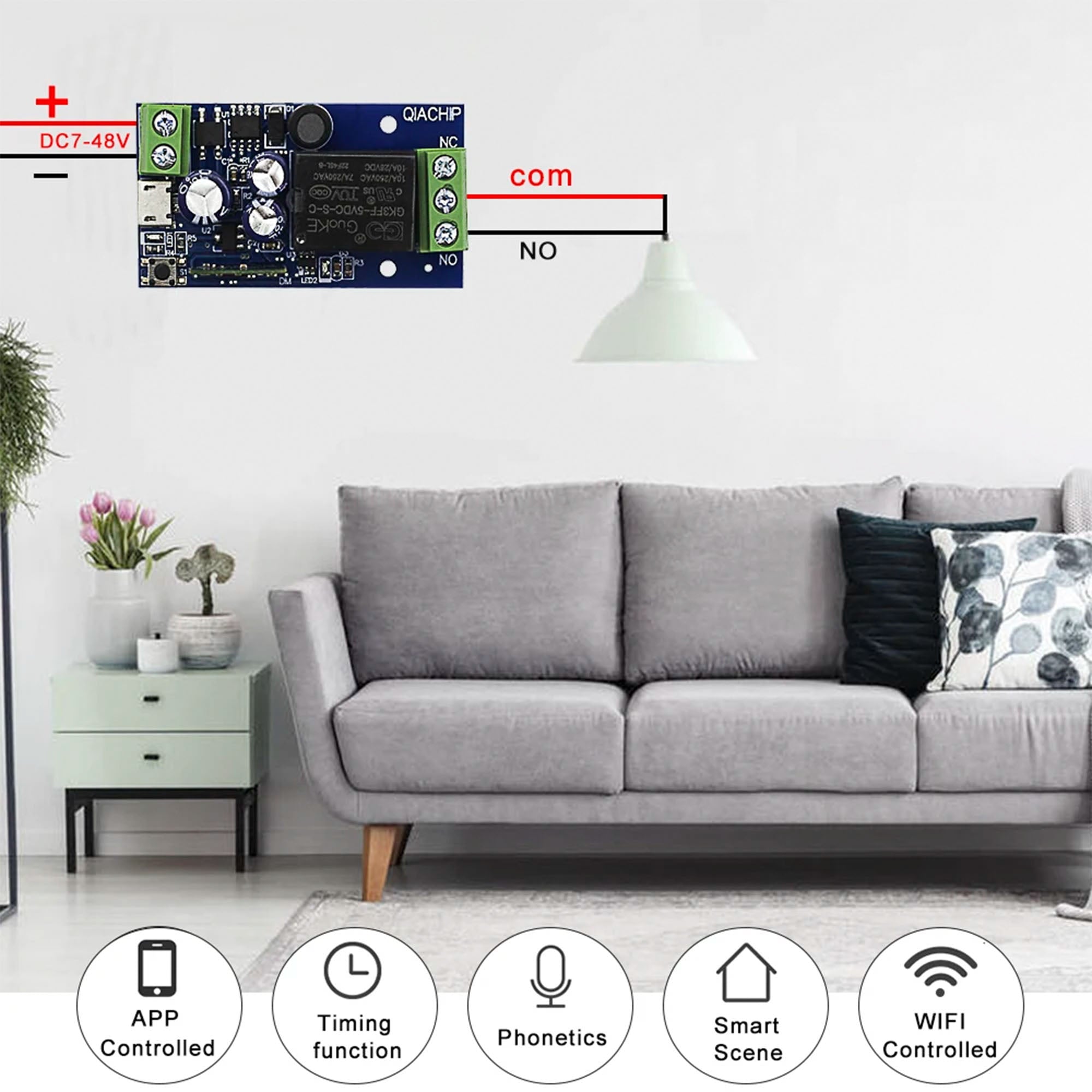 12v Ewelink 1ch smart wifi DC switch for electric rimlock or gate lock or digital circuits