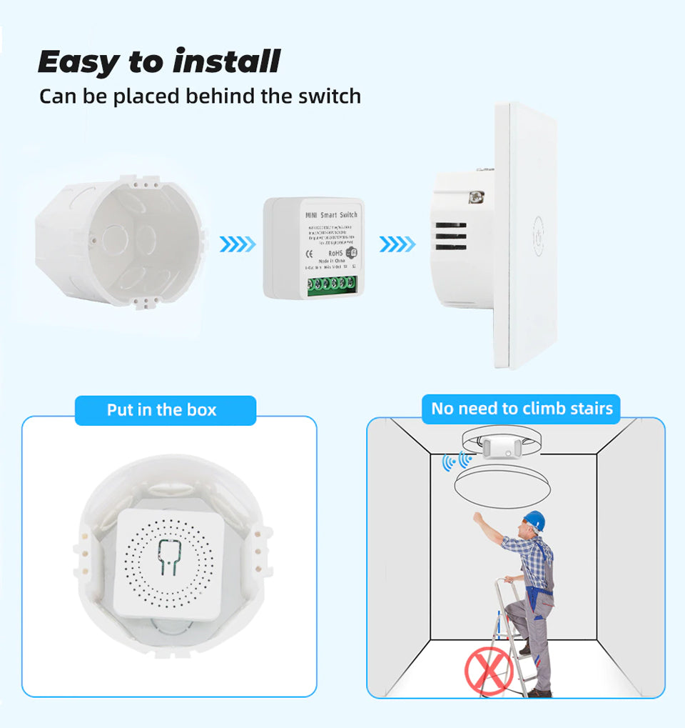 CozyLife 16A Smart wifi switch 220V 16A you can use for water pump , motor , lights, fan - you can attach switch with device