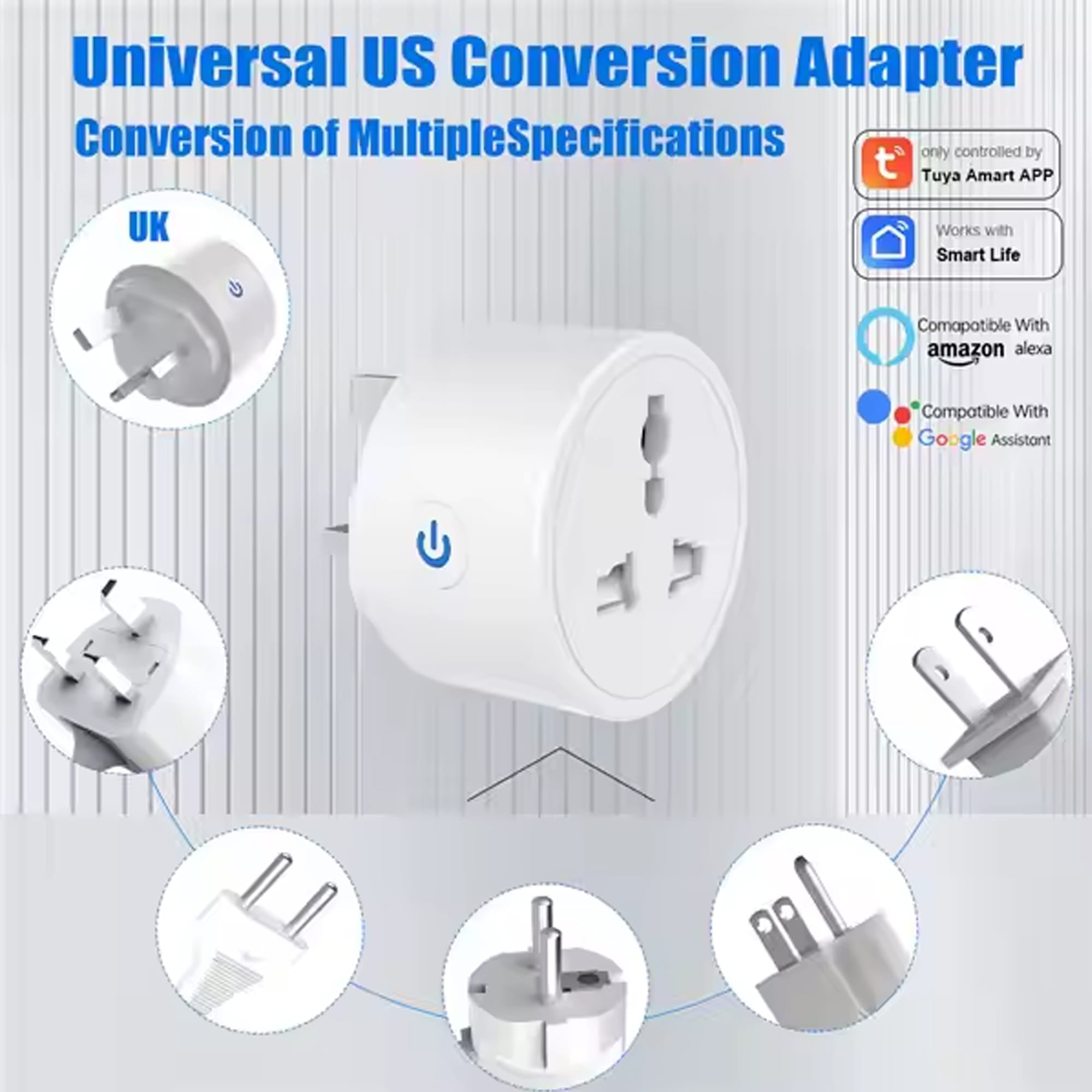 20A 3Pin Smart Wifi Plug Power Moniter Smart Socket energy moniter EU UK AC100-240V Power Outlet, Alexa Google Home Voice Control, For Tuya Smart Life APP Maximustronics