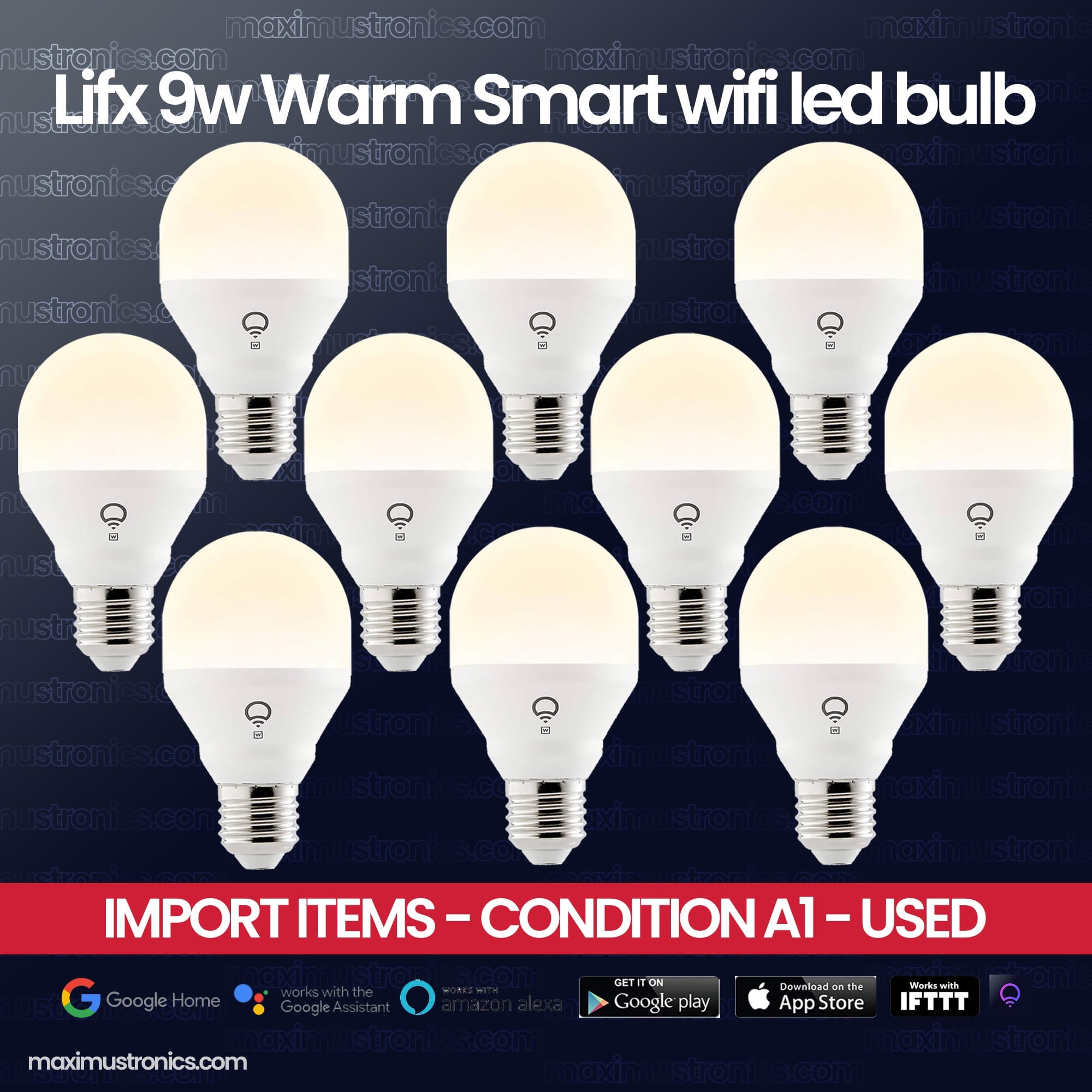 Lifx 9w Mini Warm Smart wifi led bulb 650 Lumens Temp 2700K - USA high quality branded import items condition almost fine