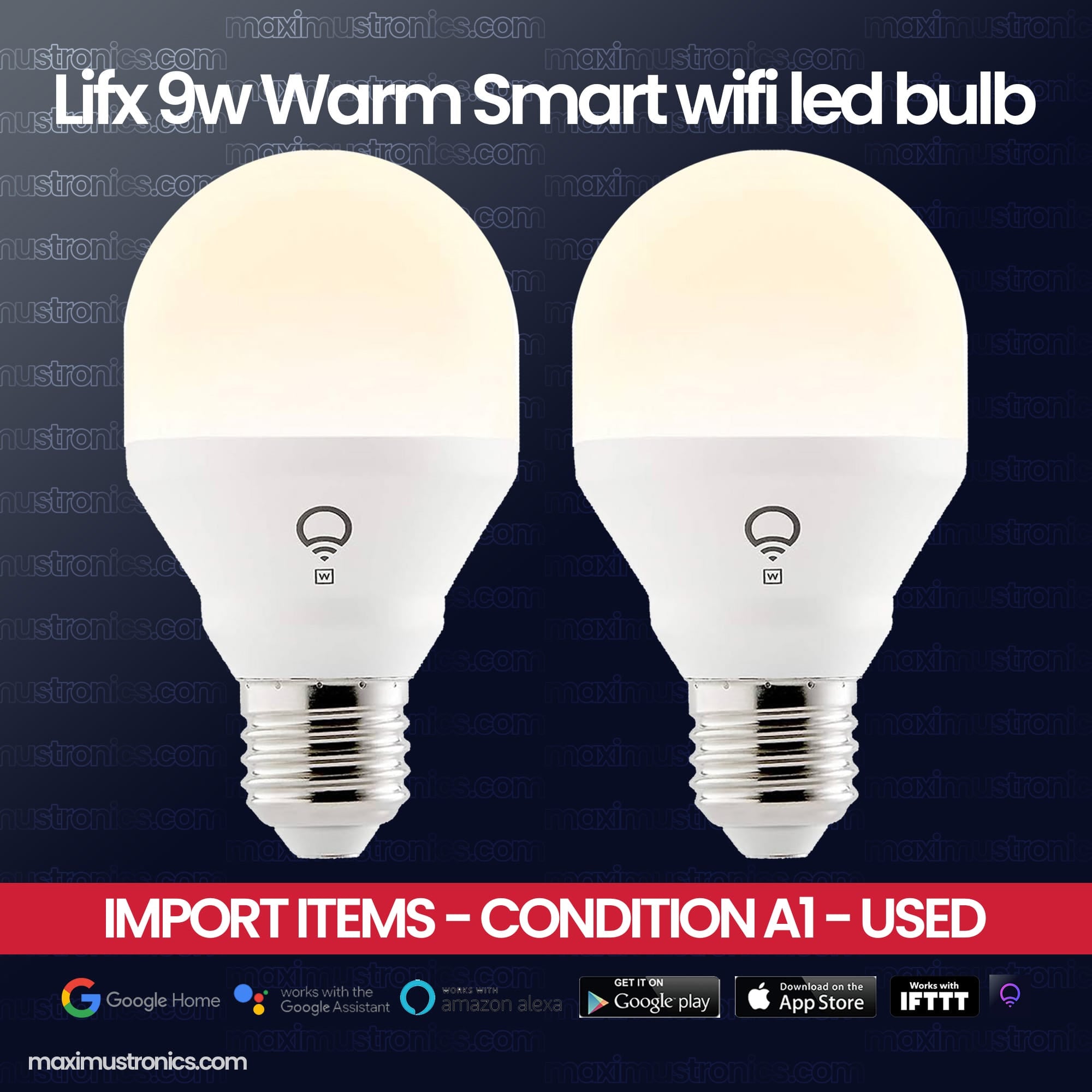 Lifx 9w Mini Warm Smart wifi led bulb 650 Lumens Temp 2700K - USA high quality branded import items condition almost fine