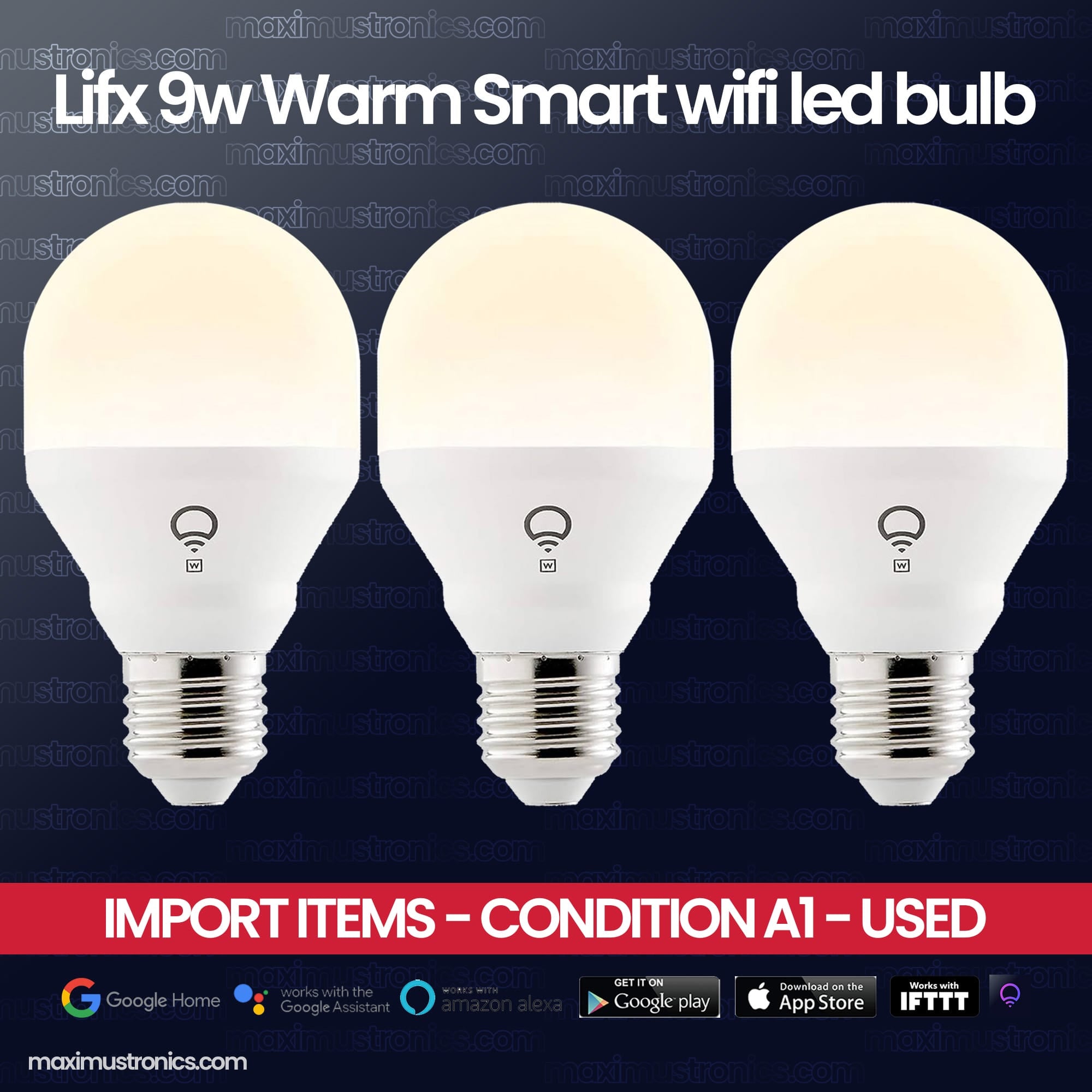 Lifx 9w Mini Warm Smart wifi led bulb 650 Lumens Temp 2700K - USA high quality branded import items condition almost fine