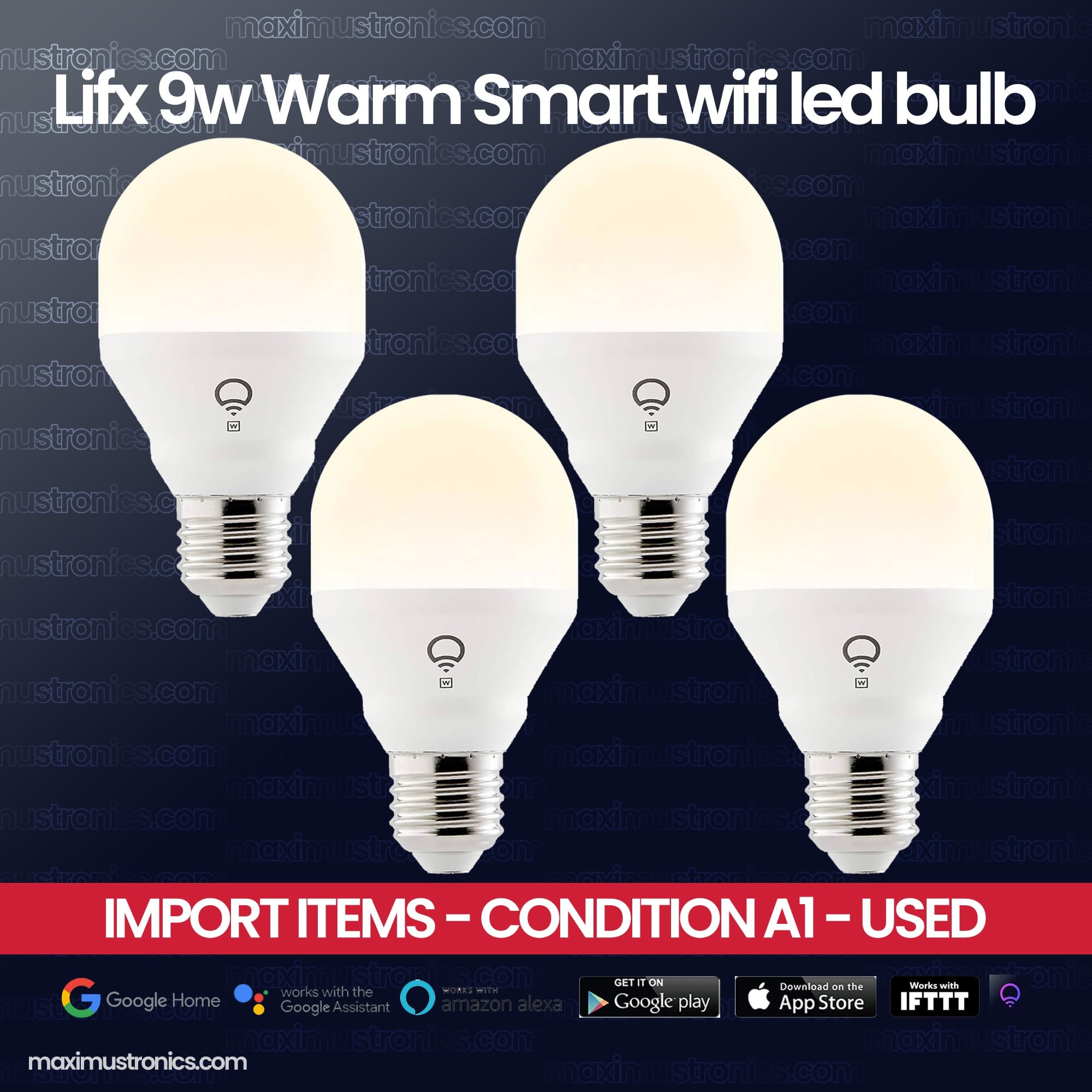 Lifx 9w Mini Warm Smart wifi led bulb 650 Lumens Temp 2700K - USA high quality branded import items condition almost fine