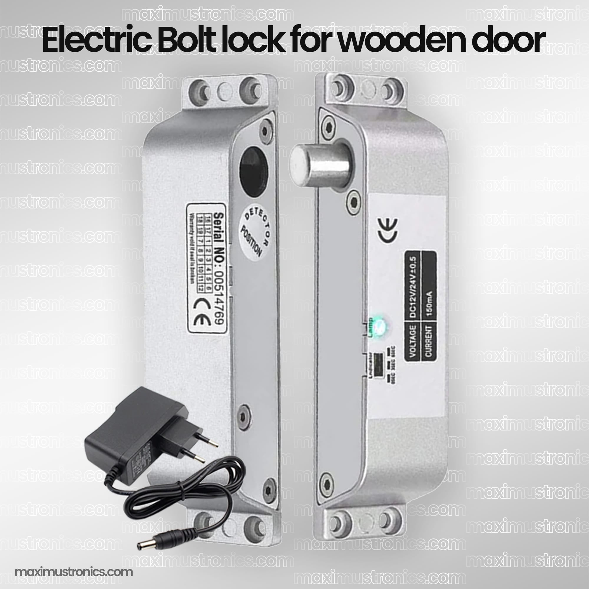 12V Electric Drop Bolt Lock Fail Safe System for Door Access Control Security for metal door wooden door jewellery shop