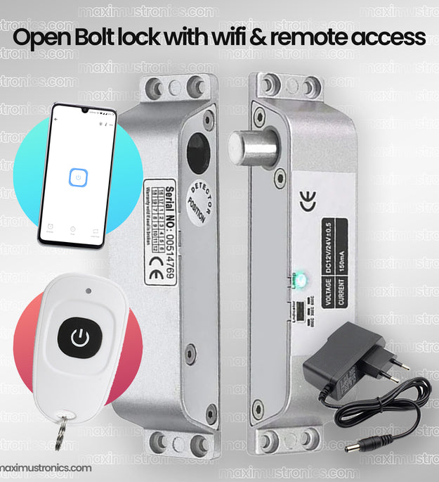 Ewelink Wifi and remote control Electric Drop Bolt Lock Door Access Control Security for metal door wooden door 433mhz