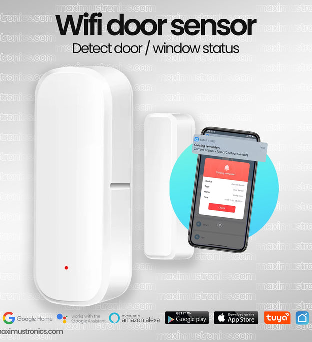 Tuya WiFi Door Sensor Window Sensor Smart Home Wireless Door Detector Smart Life APP Remote Control for Alexa Google Home