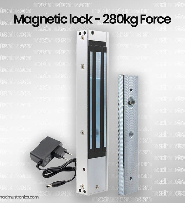 12v Electric Magnetic door lock with holding force of 280KG 600Lbs with adapter security lock use in jewellery shop