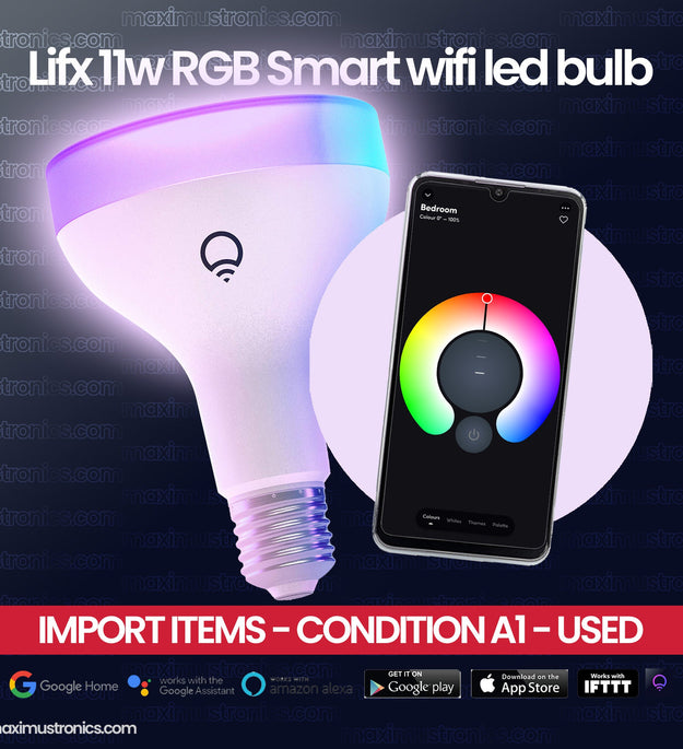 Lifx 11w BR30 RGB Smart wifi led bulb 1100 Lumens Temp 1500K to 9000K - USA high quality branded import items condition almost fine