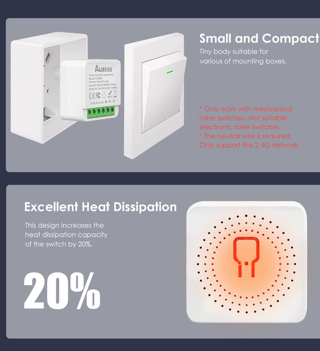 2 Gangs Smart wifi switch 2 ch dual channal you can control 2 appliances from anywhere smart life-Tuya app