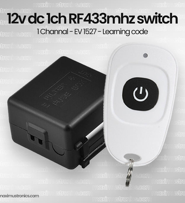 12v 10A DC RF Remote control Switch 433Mhz Learning code ev1527 for electric door lock