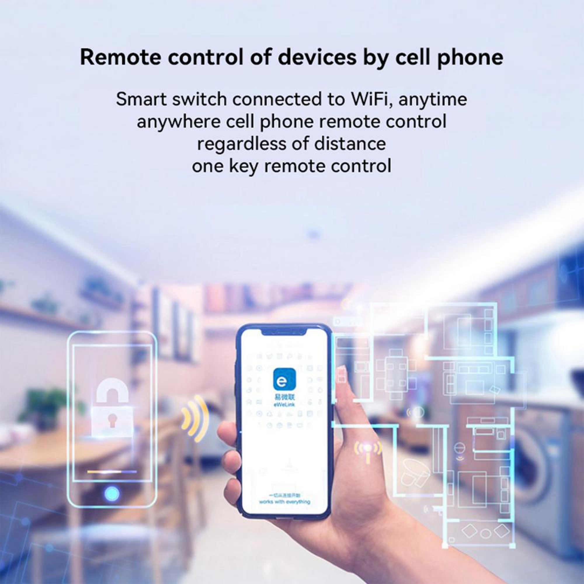 30A 220V Ewelink Smart wifi switch for heavyload appliances geyser, electric heater, air conditioner, water pump, motor, mobile app