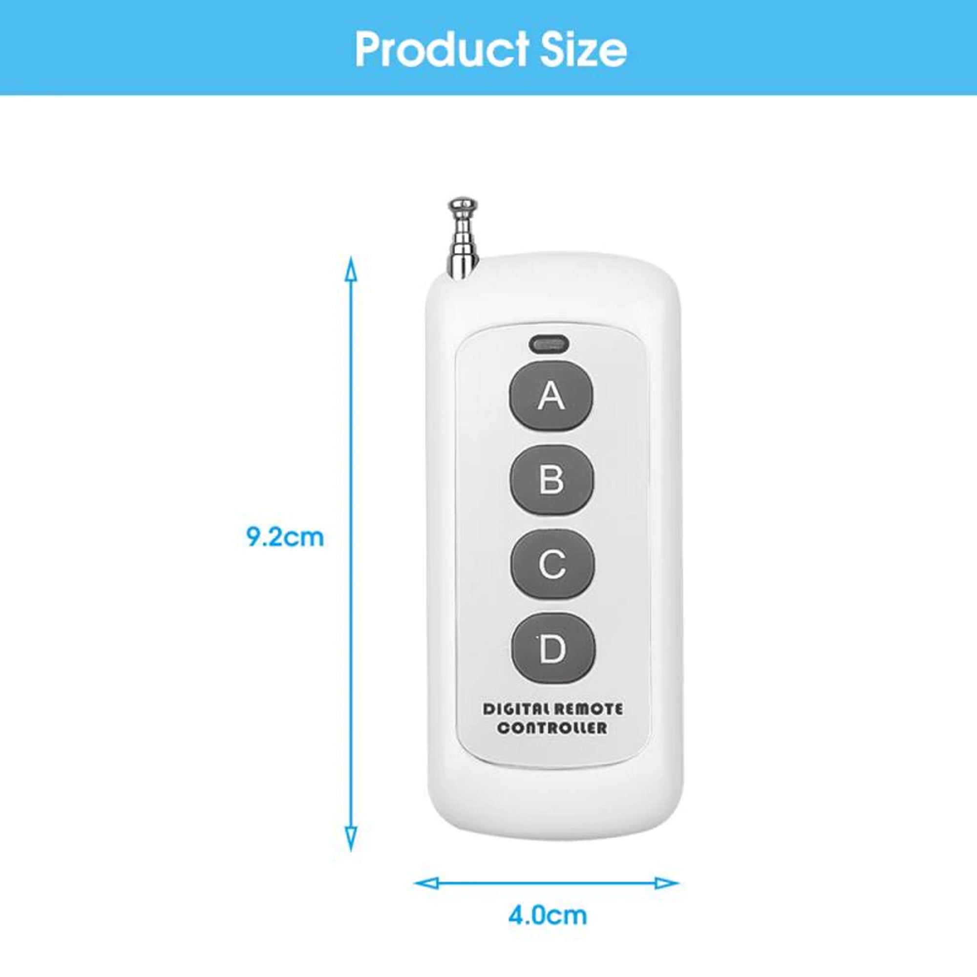 4CH RF 433mhz Long Range Remote control Learning code ev1527