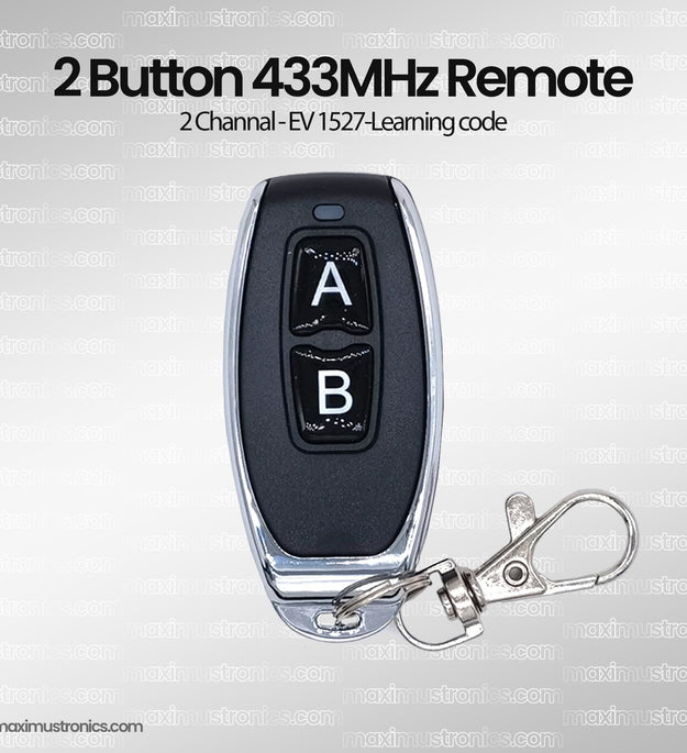 2 Button 2 Channal 433Mhz RF Remote Control Learning code ev157