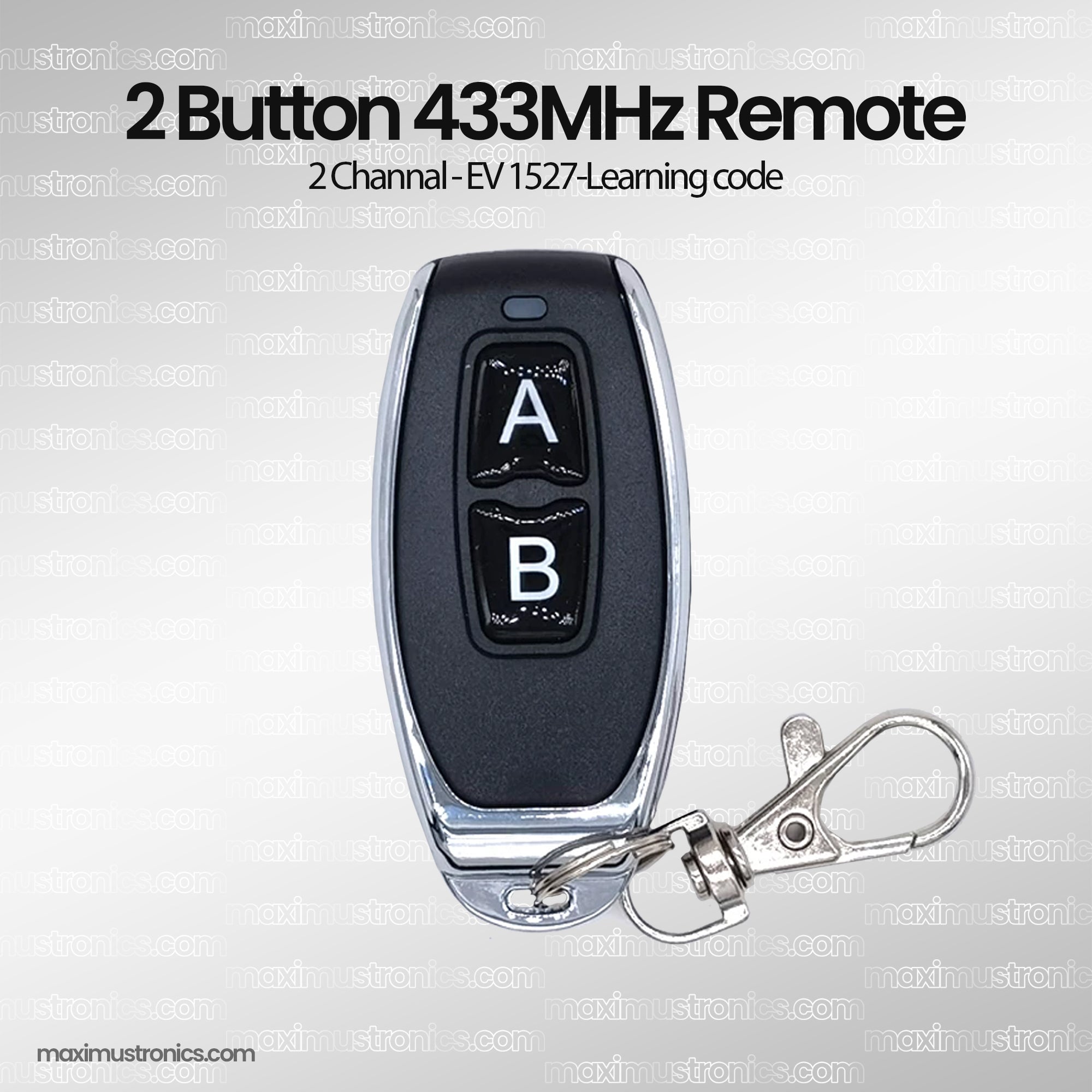 157 A Remote Control 2 Button 2 Channal 433Mhz RF Remote Control Learning code ev157 ...