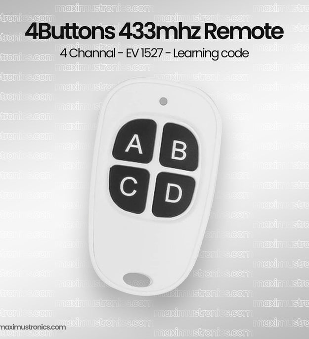 4 Button RF433Mhz Remote Control ev1527 Learning code this is not duplicator