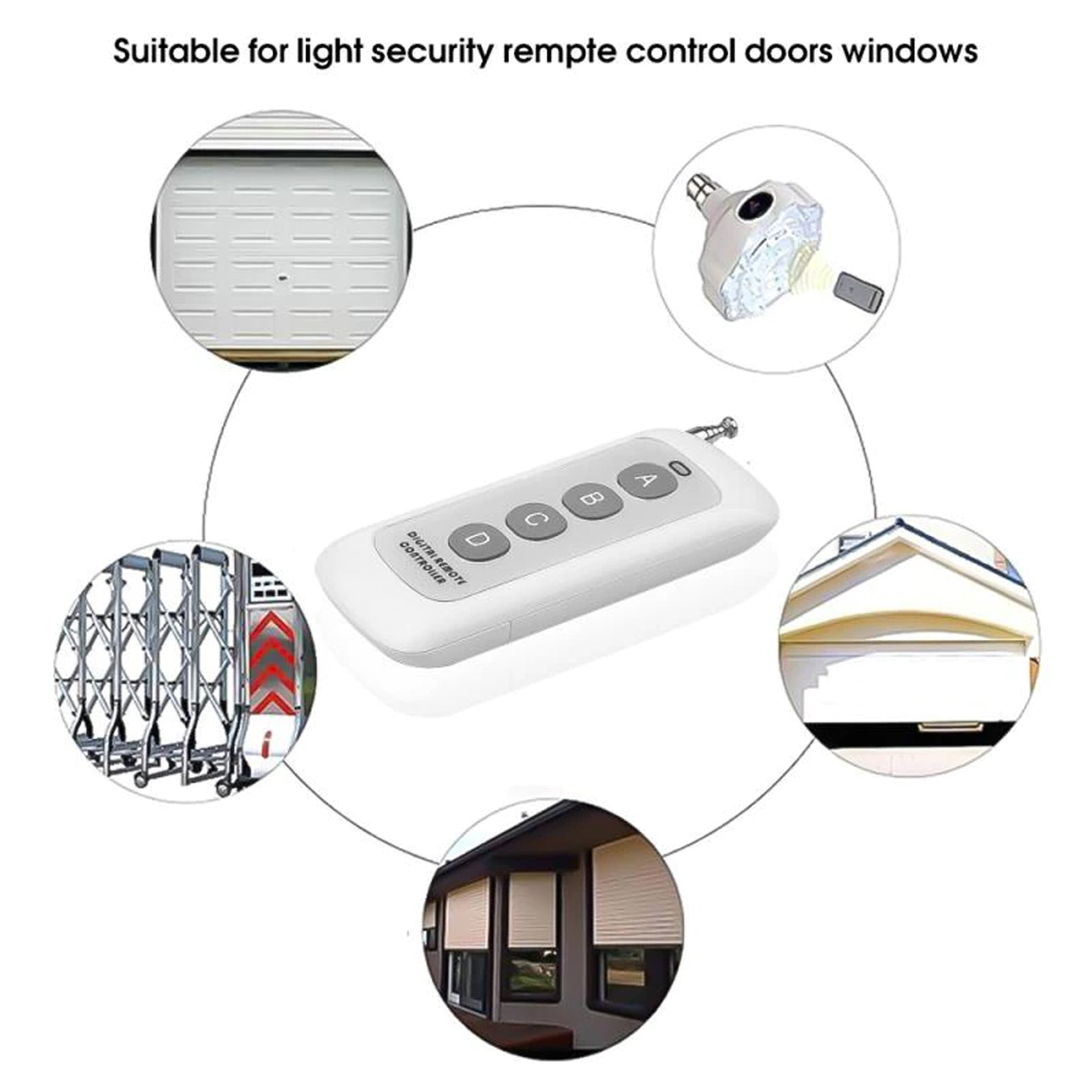 4CH RF 433mhz Long Range Remote control Learning code ev1527