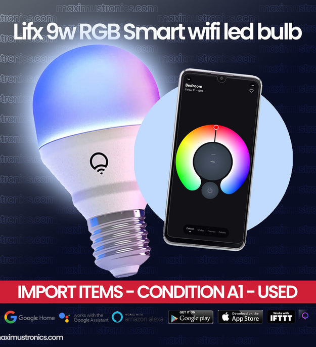 Lifx 9w Mini RGB Smart wifi led bulb 800 Lumens Temp 1500K to 9000K - high quality branded import items condition used