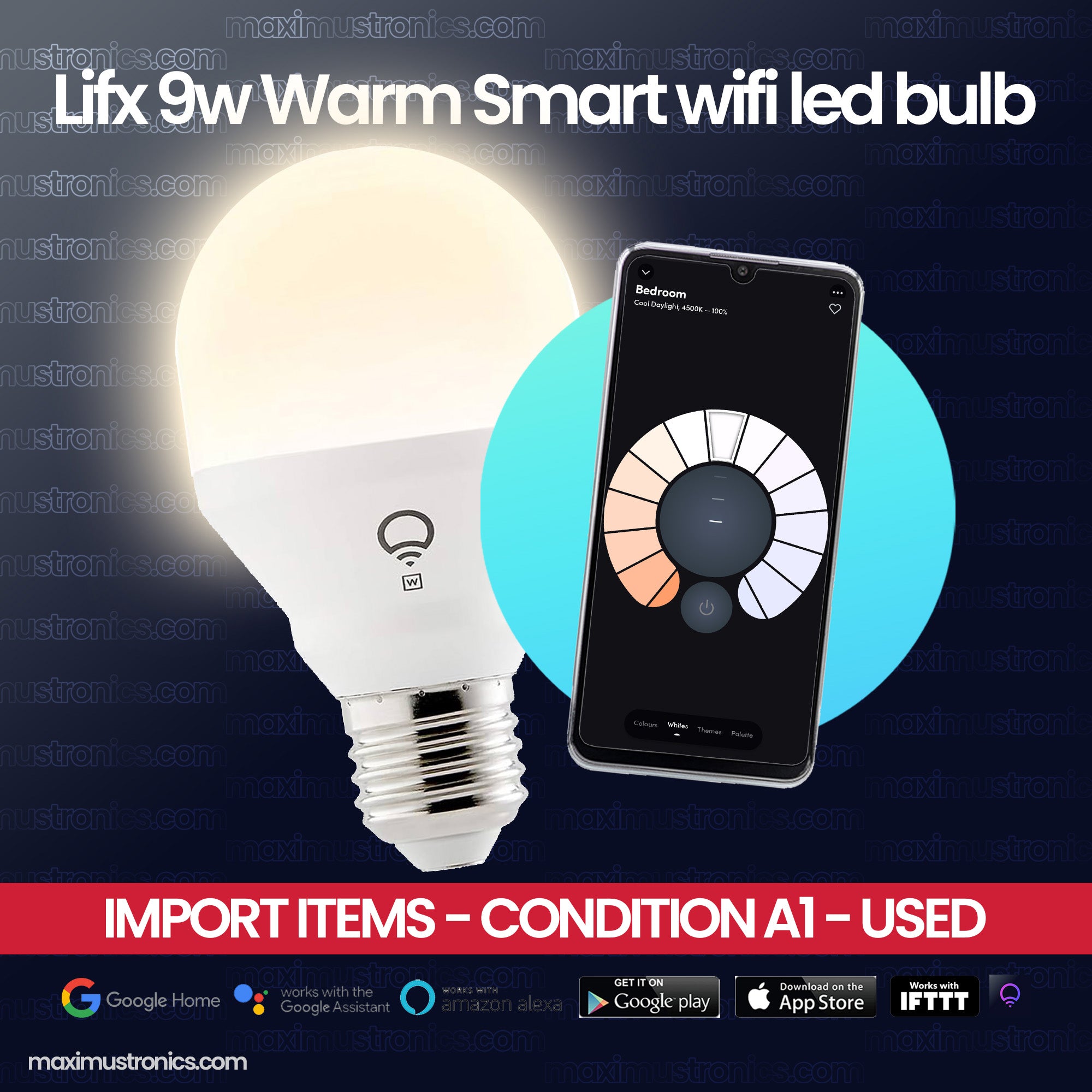 Lifx 9w Mini Warm Smart wifi led bulb 650 Lumens Temp 2700K - USA high quality branded import items condition almost fine