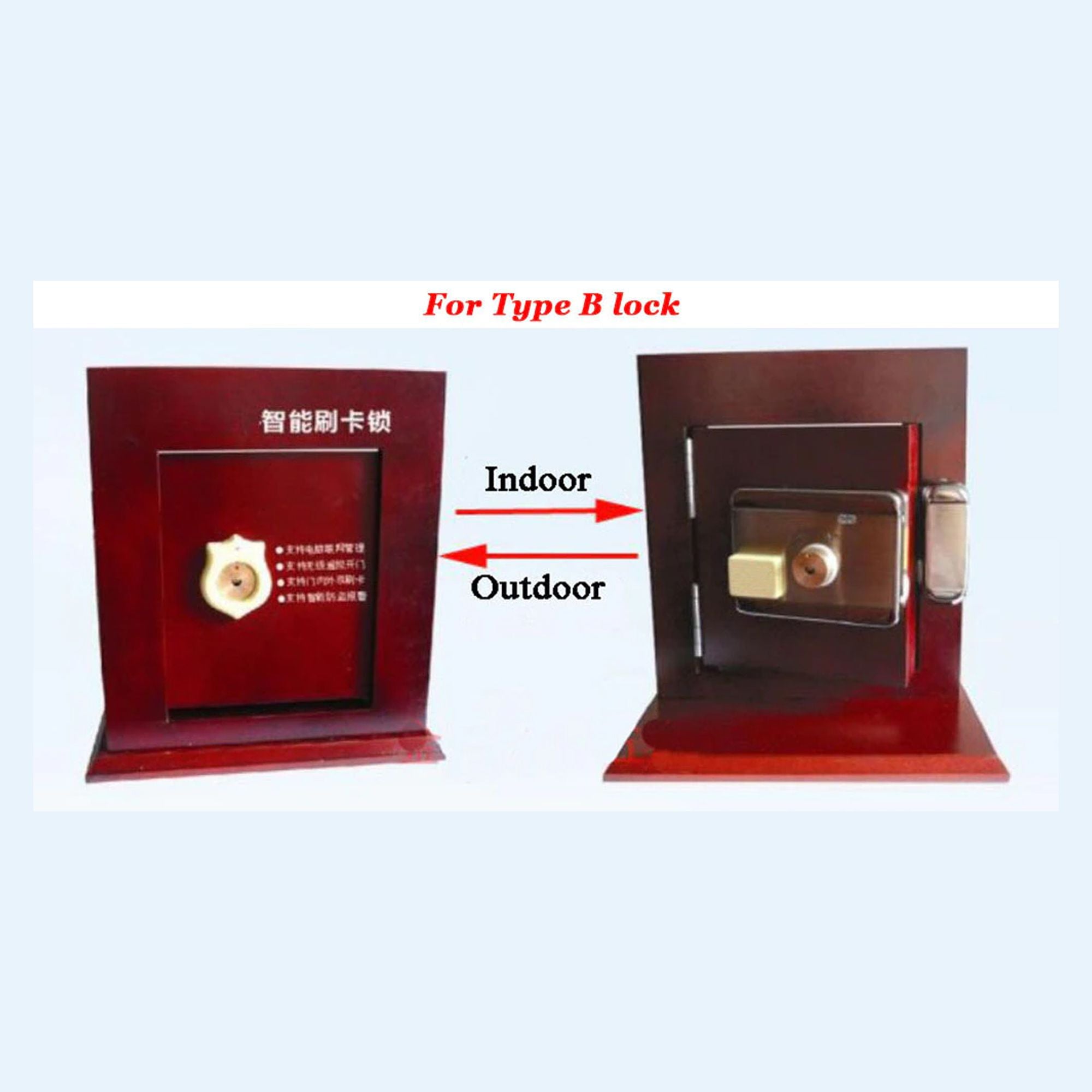 RFID Electric rim door lock main gate lock 12V DC rfid card and tag 125Khz with keys for Office and home Security use