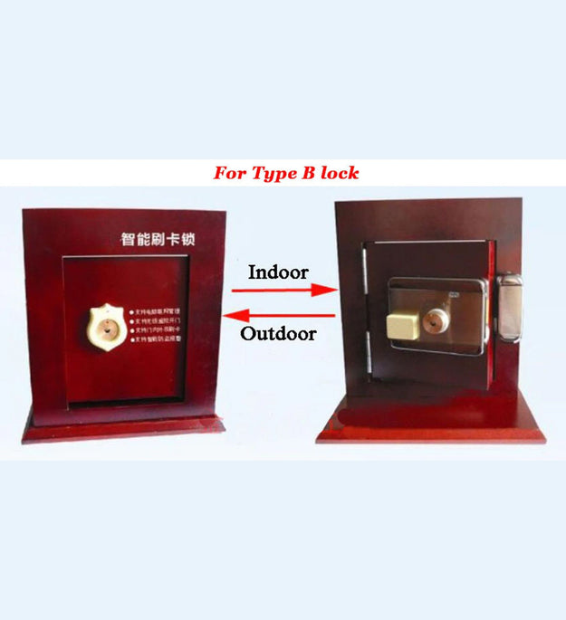 RFID Electric rim door lock main gate lock 12V DC rfid card and tag 125Khz with keys for Office and home Security use