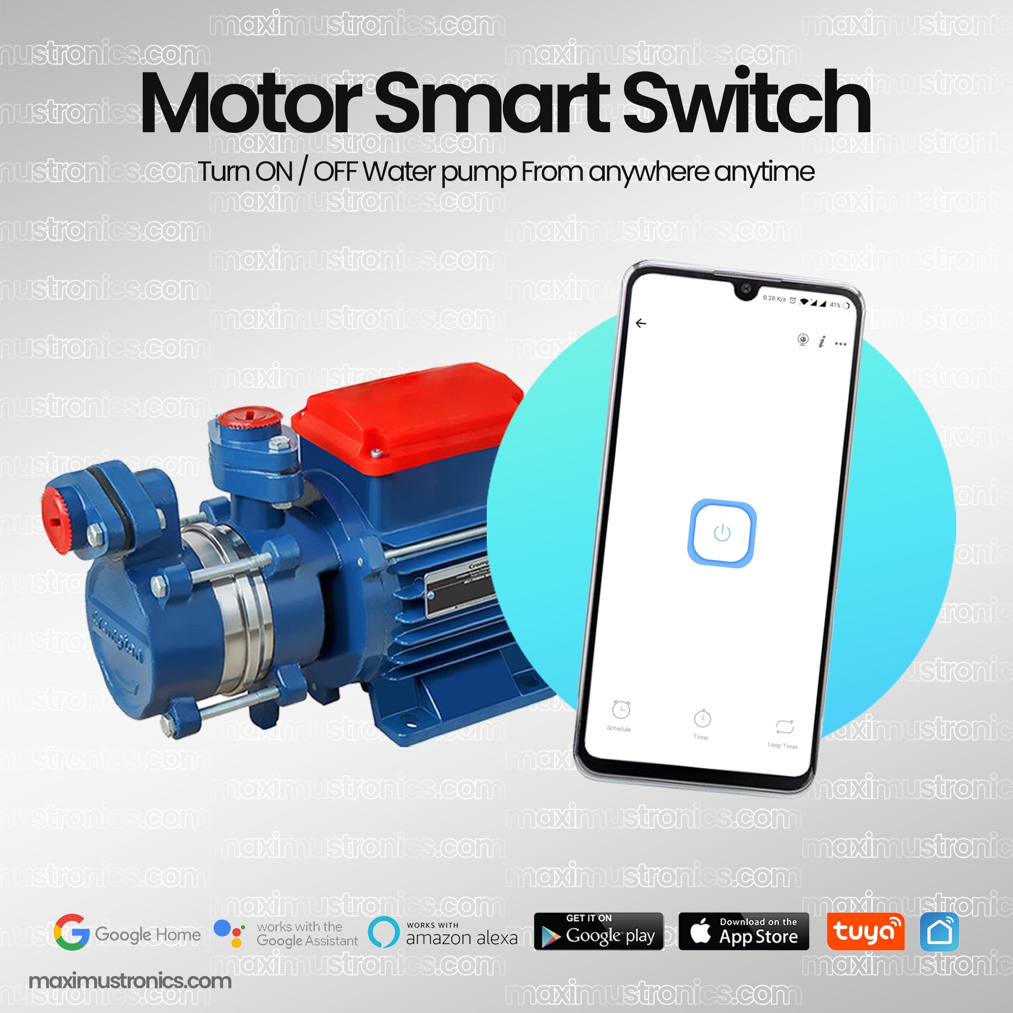 Motor Smart Wifi Switch  Water pump Motor 220v AC 16A 3520W capacity Work with An External Switch smart life Tuya app Home automation