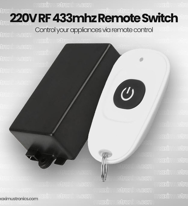 10A 220V AC RF Remote Control Switch 433Mhz learning code ev1527 for water pump motor lights fan submersible pump donkey pump