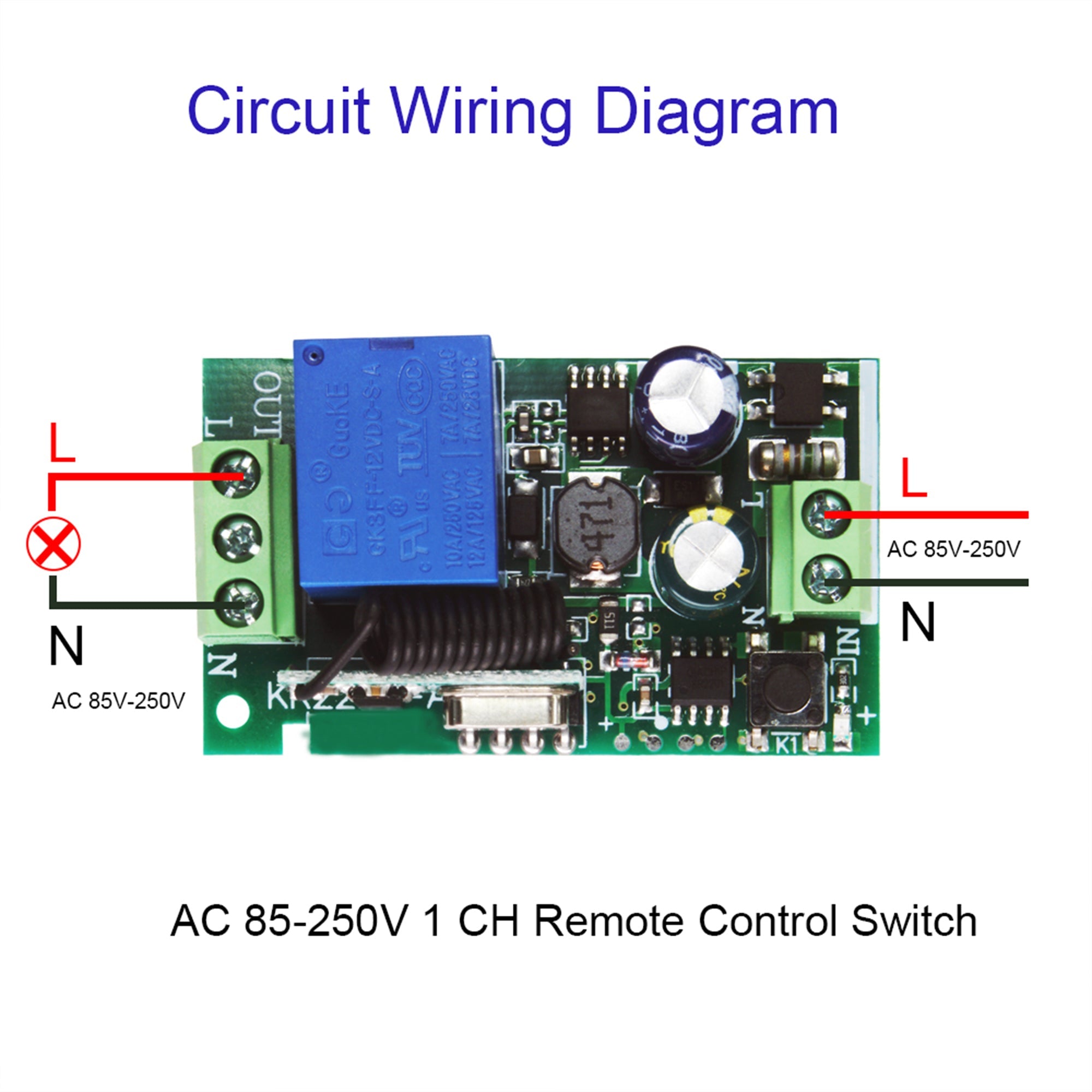 Motor Wireless Remote Control RF 433mhz switch for water pump submersible donkey laal pump etc