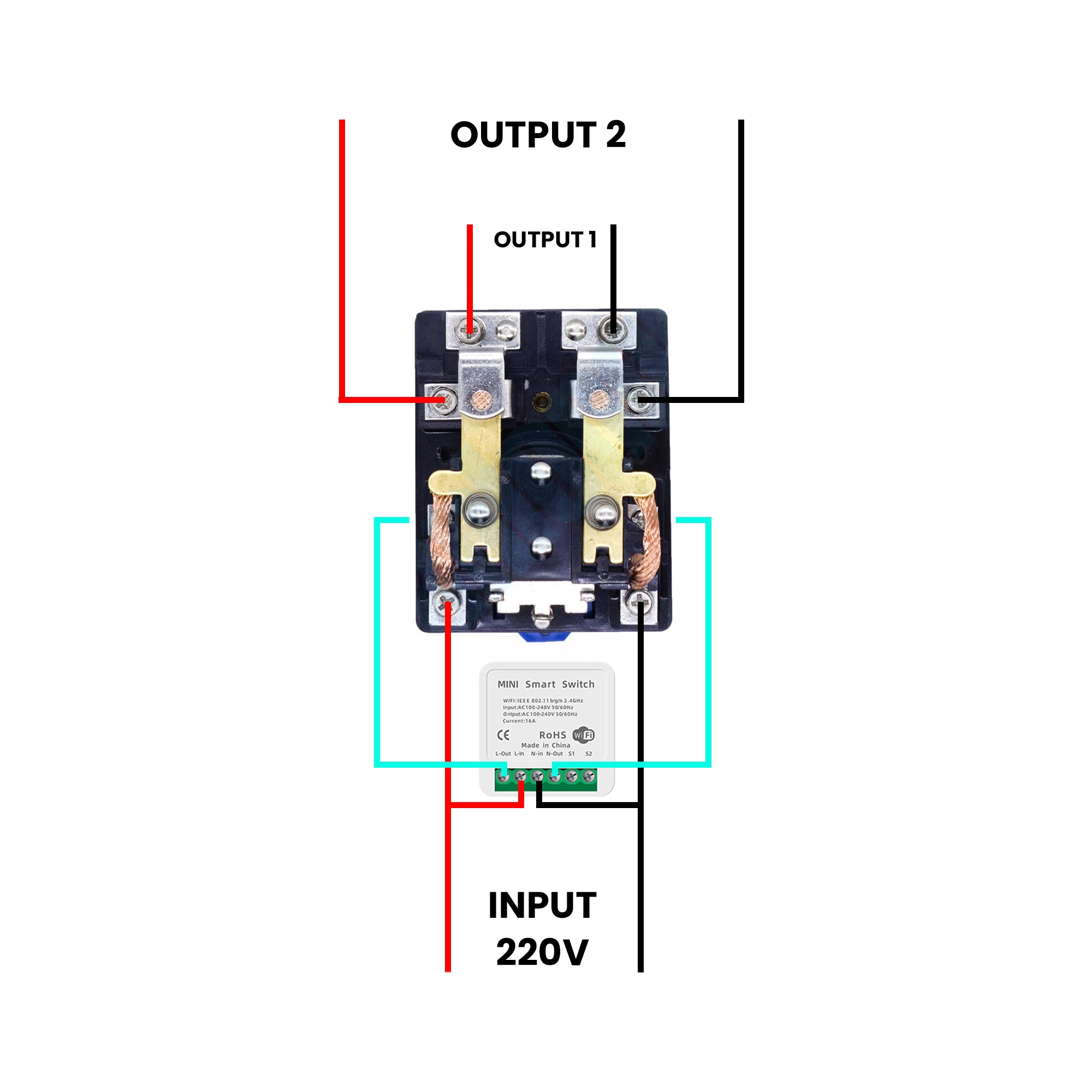 Wifi 220V 120A High Capacity Smart Wifi ChangeOver or Switch geyser water heater  air conditioner  Tuya app Smart life Set timer or Schedule