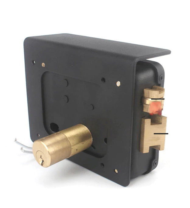 Electric door lock with tuya wifi and remote with adapter and keys Dual access Mobile Tuya or smart life app rf 433mhz remote control install on both side right inward and outward left inward or outward