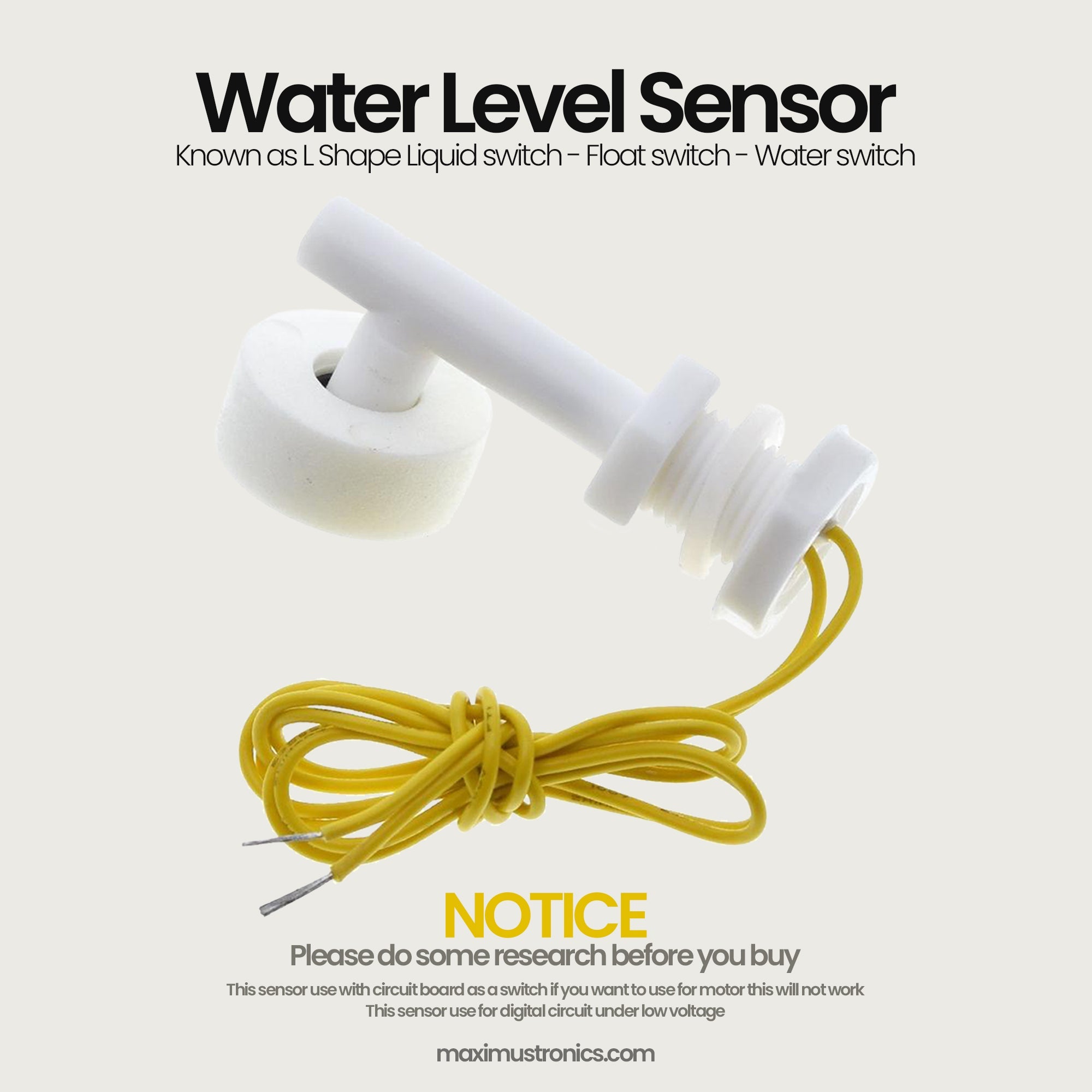 Water Level Sensor L shape Float switch Liquid switch Water switch Chemical switch Water proof switch Horizontal magnetic switch